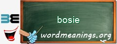 WordMeaning blackboard for bosie